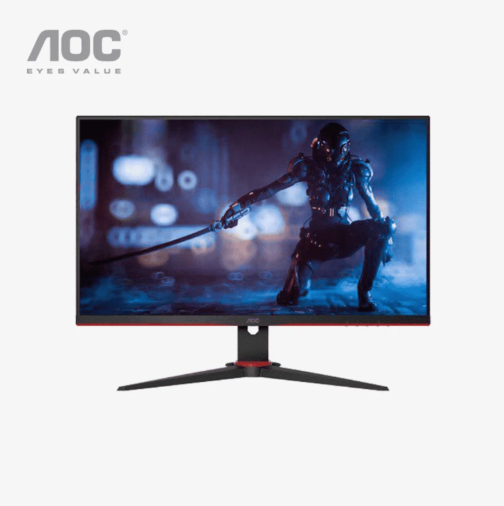Gaming monitor with AOC logo on a white background