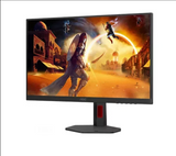 Gaming monitor displaying a fantasy scene with characters and architecture.