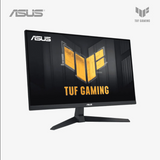 Asus TUF Gaming monitor on a white background with ASUS and TUF Gaming logos.