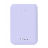 Purple power bank with Infinix branding on a white background