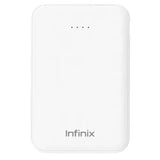 White Infinix power bank on a white background