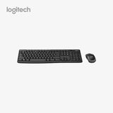 Logitech keyboard and mouse set on a white background