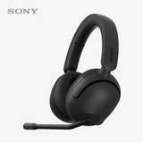 Black Sony headset on a white background