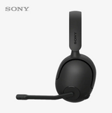 Black Sony headset on a white background