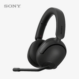 Black Sony headset on a white background