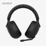 Black Sony gaming headset on a white background