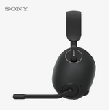 Black Sony headset on a white background