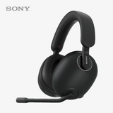 Black Sony gaming headset on a white background