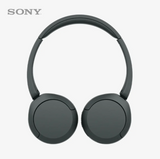 Black Sony headphones on a white background