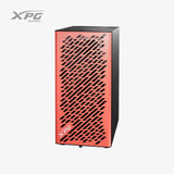 XPG external hard drive enclosure with black geometric pattern on a white background