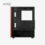 Computer case with XPG and ADATA branding on a white background