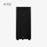 Black computer case with XPG branding on a white background