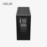 Asus computer case with glass side panel on a white background
