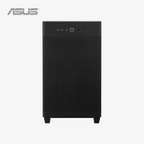 Black computer case with ASUS logo on a white background