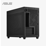 Black computer case with ASUS logo on a white background
