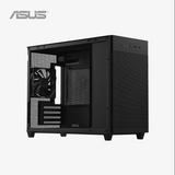 Black computer case with ASUS logo on a white background