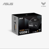 Asus TUF Gaming 1200W power supply unit packaging on a white background