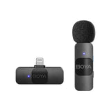 BOYA BY-V1 Ultracompact Wireless Microphone System with Lightning Connector for iOS Devices (2.4 GHz)