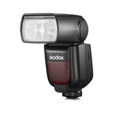 Camera flash with Godox branding on a white background