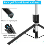 P170S 1.7 Meter Long Selfie Stick Tripod with Flash Light