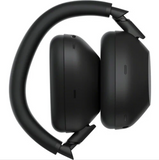 Black over-ear headphones on a white background